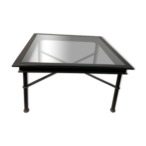 table basse en verre - style industriel