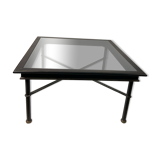 Table basse en verre style industriel