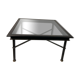 Table basse en verre style industriel