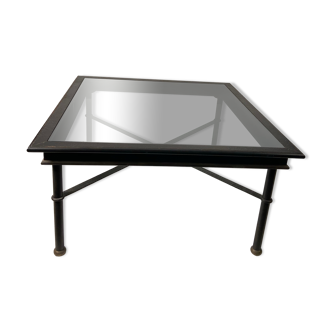 Table basse en verre style industriel