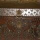 17th century studded leather travel trunk, richly decorated