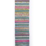 Scandinavian hand woven rag rug - gallery rug. 343/358 x 76 cm