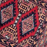 Vintage carpet pakistani lahore handmade 33cm x 66cm 1970s