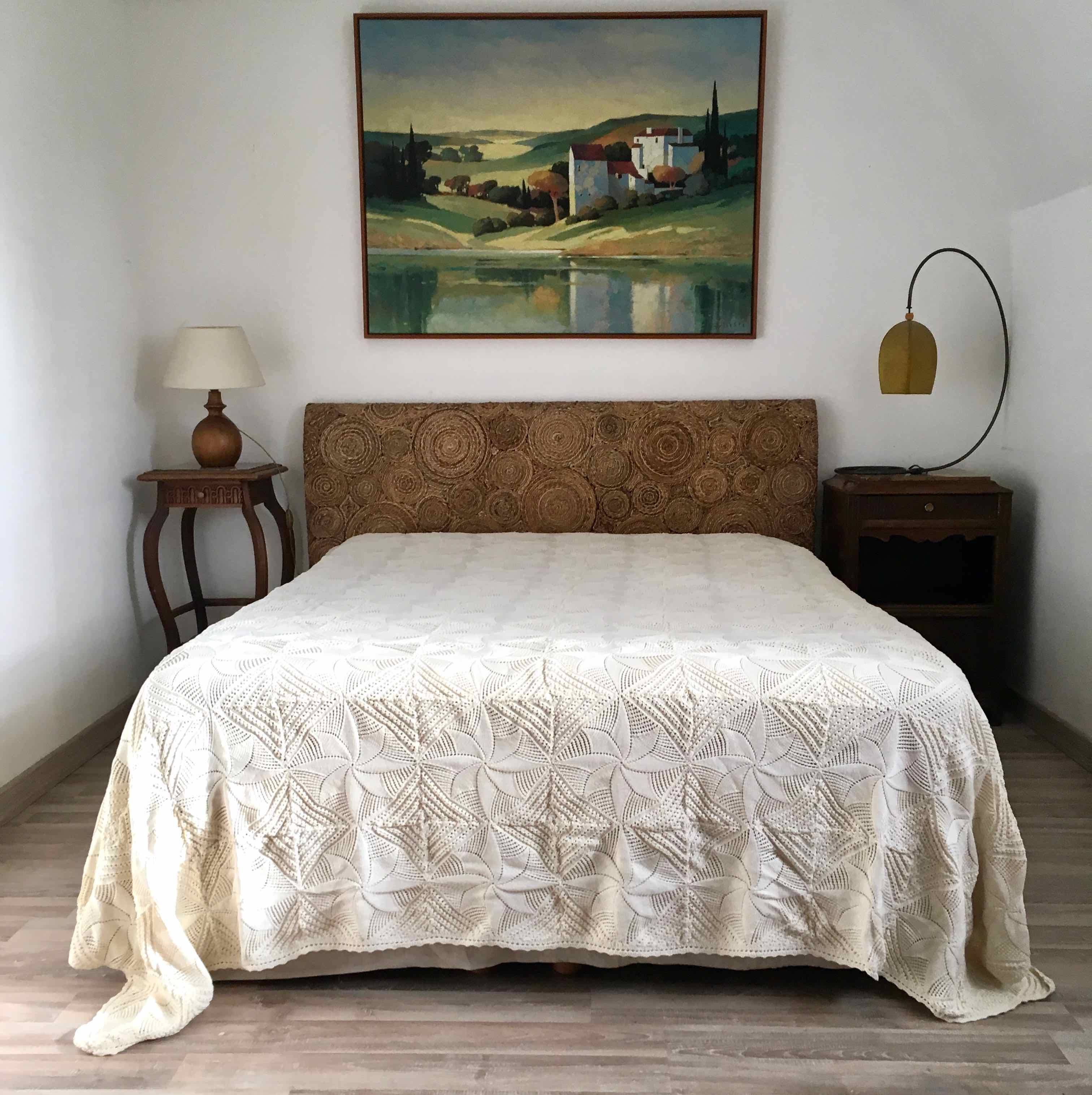 Vintage crochet bedspread for 2 people