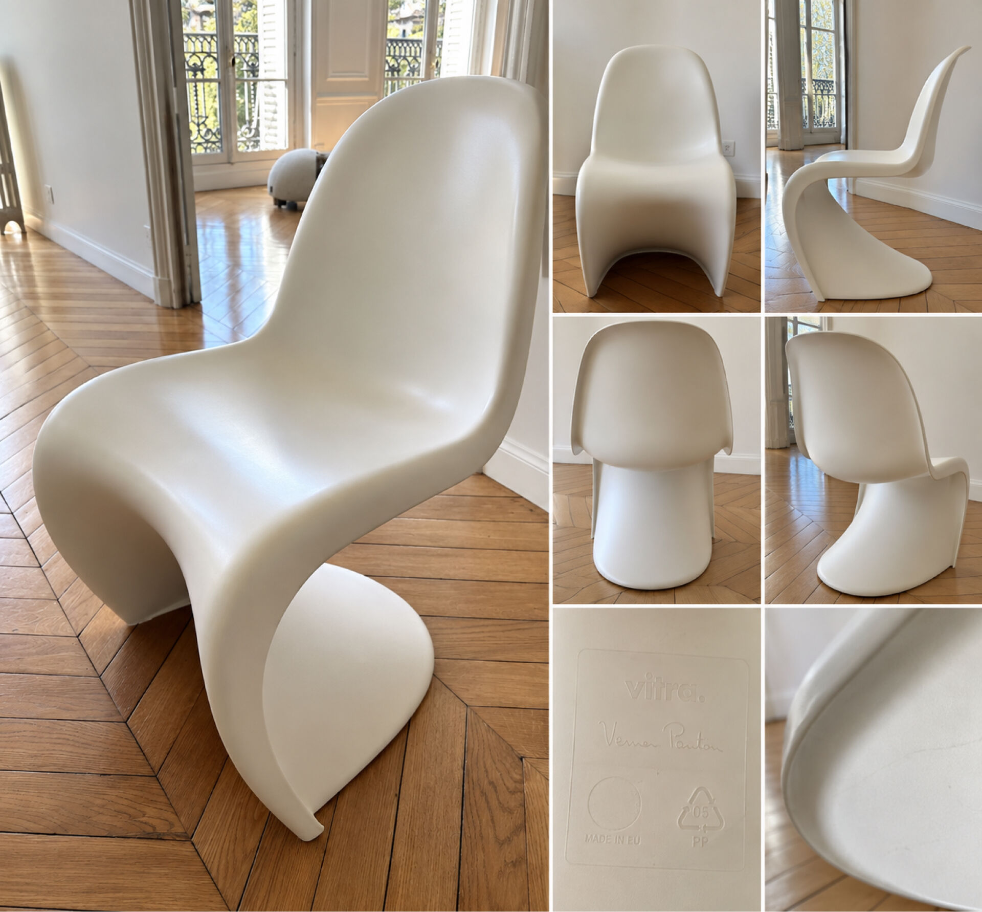 Lot de 4 Panton Chairs Vitra – Verner Panton – blanches