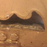 Witch mirror in gilded resin 60s