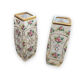 Pair of vases in enamelled and gilded crystal Rose motifs