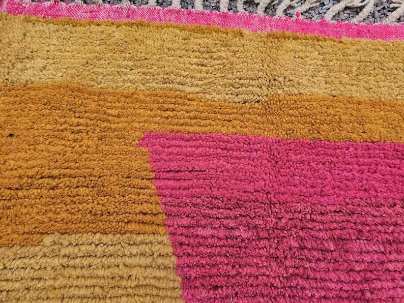 Tapis en laine pure fait main traditionnelle taille 100 x 200 cm