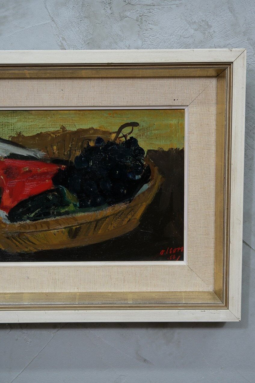 Ove Olson, Swedish painting, 1956, Oil on Panel