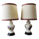 Pair of vintage ceramic bedside lamps