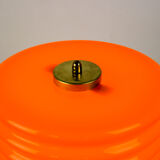 Mid-century orange glass table lamp
