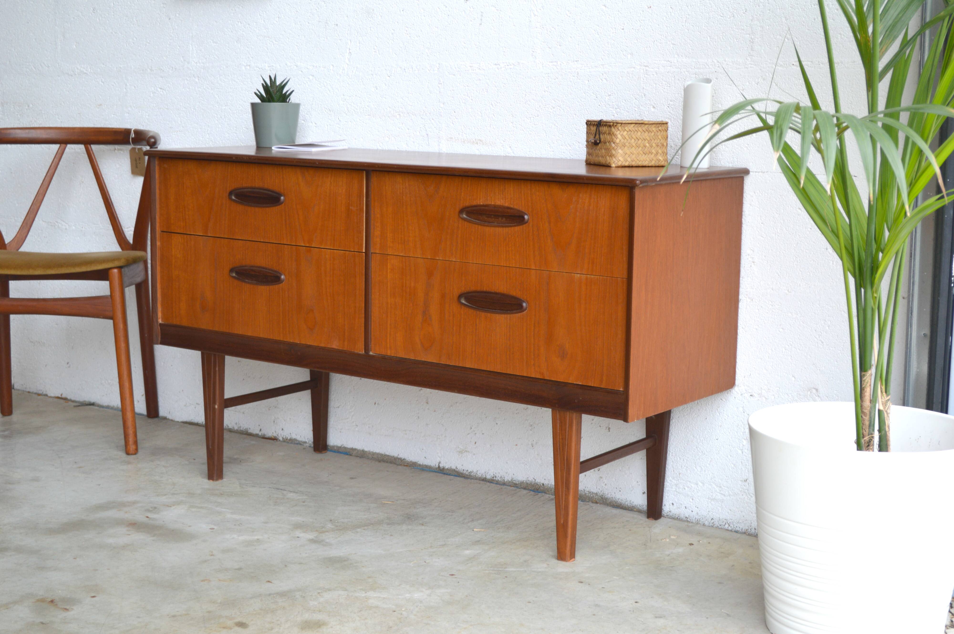 Enfilade/sideboard with 4 drawers, 123 cm