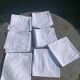 7 serviettes en coton damassé blanches, Christian Lacroix, vintage