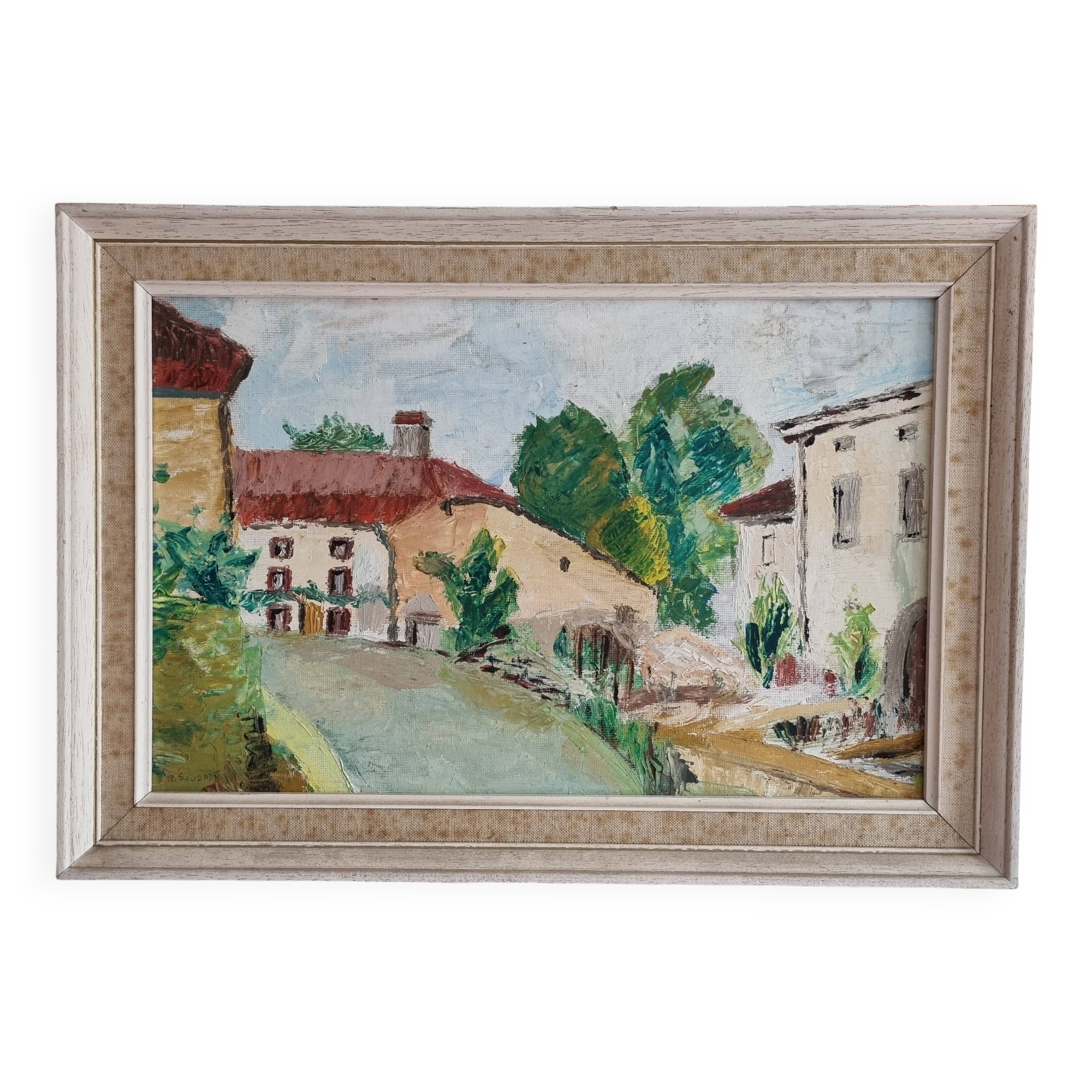 Vintage oil painting on canvas signed