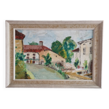 Vintage oil painting on canvas signed