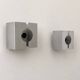 Pair of vintage wall sconces, brushed metal, France, 1970.