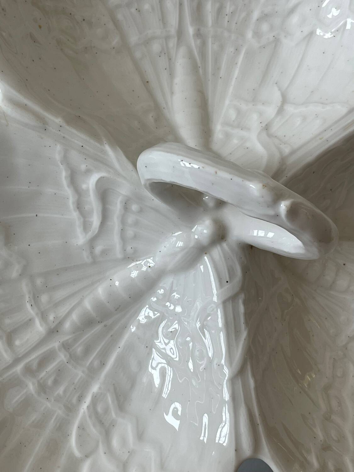 White earthenware plate