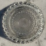 Flat ramequin in chiseled glass