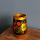 Khokhloma vase, Russian lacquered wood craftsmanship, hand-painted decoration.