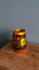 Khokhloma vase, Russian lacquered wood craftsmanship, hand-painted decoration.