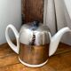 Salam Tea teapot, porcelain and stainless steel