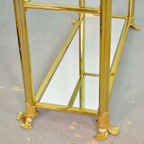 Ramiro Tarazona 24 Carat Goldplated Display Cabinet w. Glass Shelves 1980s