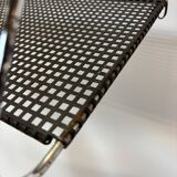 Vintage Wall rack Pilastro by Tjerk Reijenga black perforated 1960