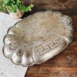 Golden brass serving tray