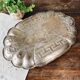 Golden brass serving tray