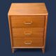 Vintage chest of drawers with oak compass legs, 1950s