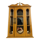 Miniature wooden and glass display shelf, vintage