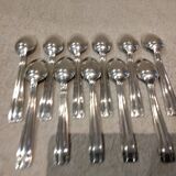 11 silver-plated coffee spoons, goldsmith Argit, art deco style