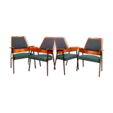 Ensemble de quatre chaises années 1960