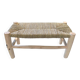 Tabouret de salle de bain et chambre à coucher, fabriqué à la main en bois artisanal, petit banc résistant (60 x 30 x 30 cm)