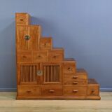 Kaidan Tansu staircase furniture in teak – 2nd part 20th century