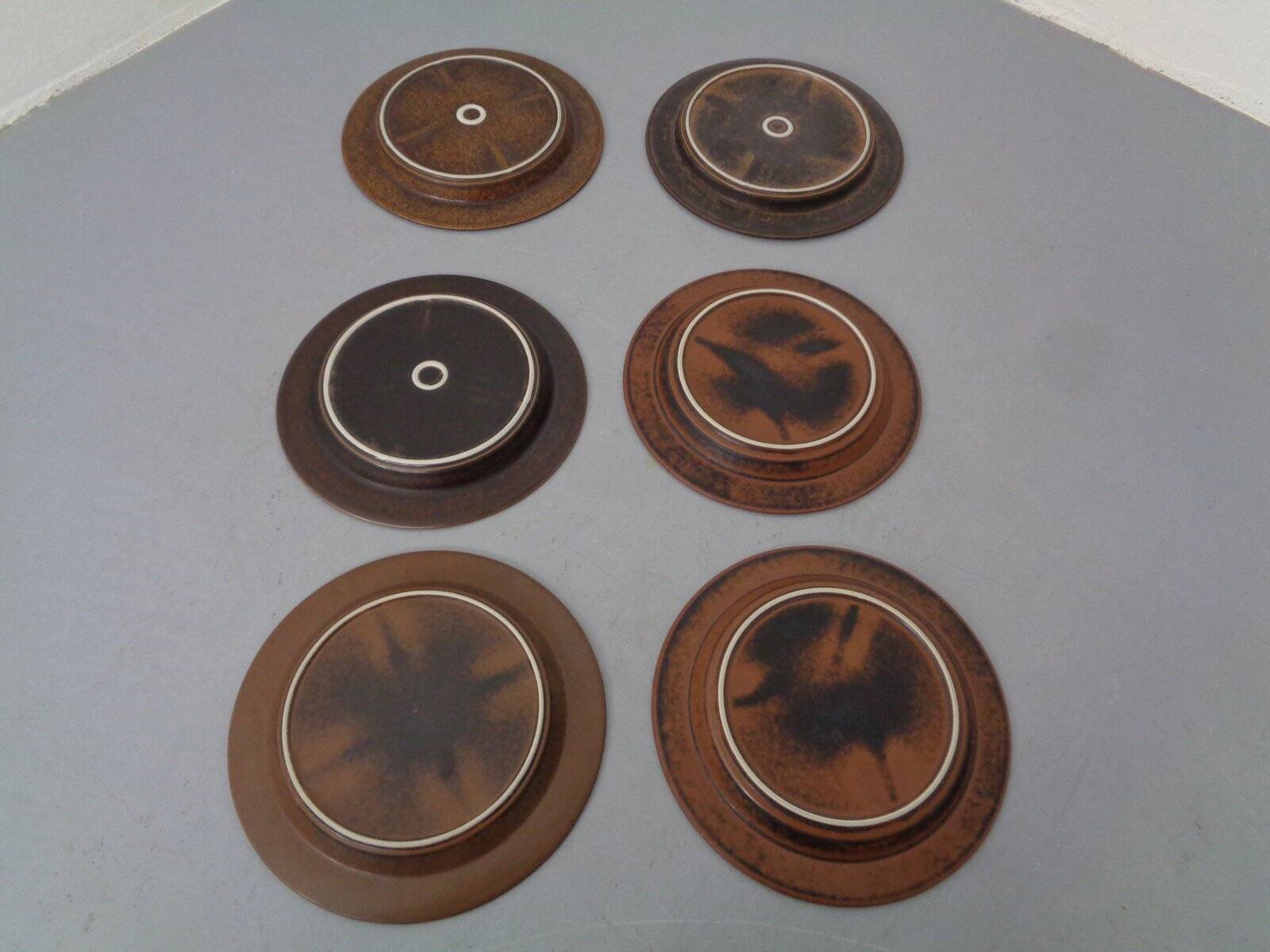 Ruska Plates by Ulla Procope for Arabia, Set of 6, Finland, 1960s, Set of 6