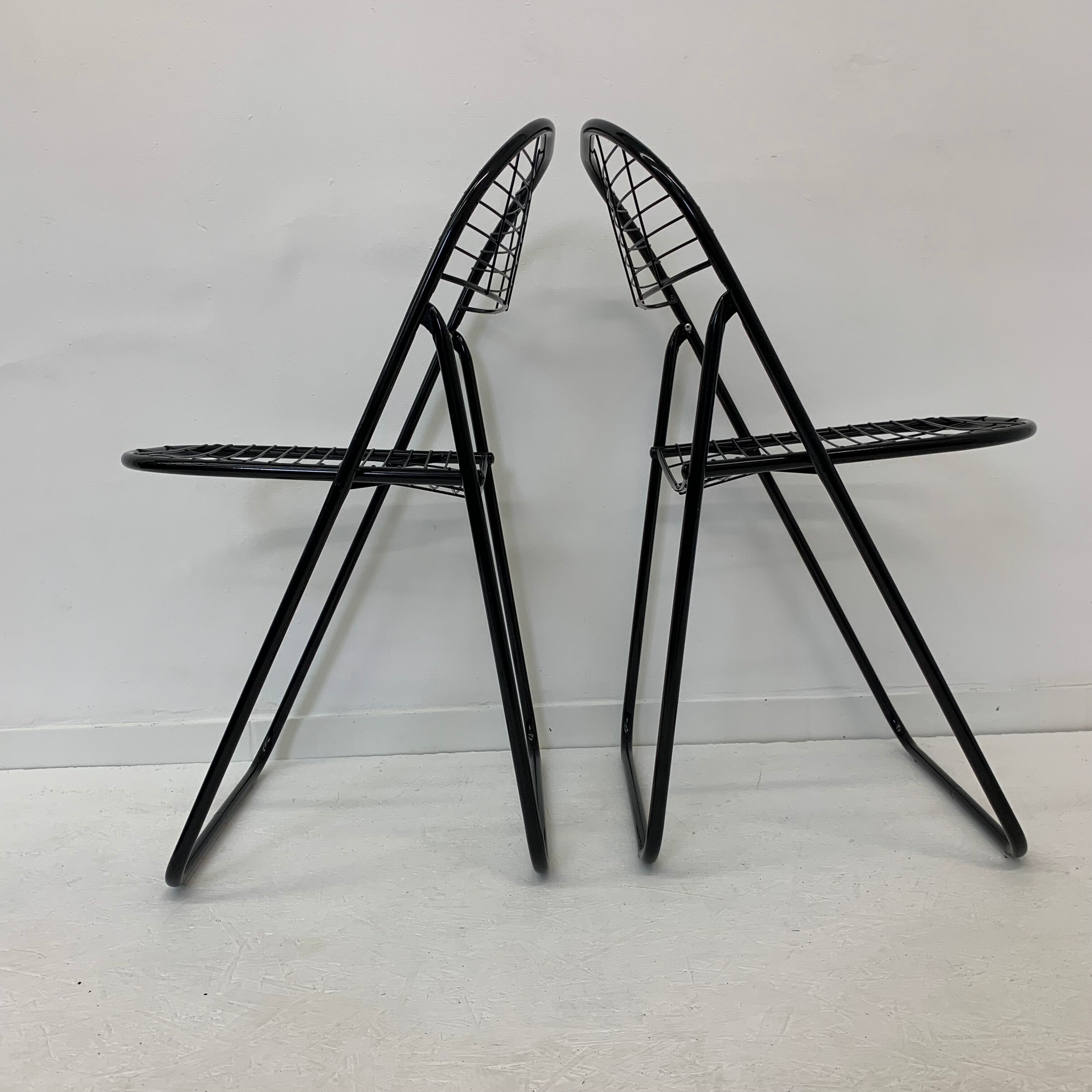 Ensemble de 2 chaises métalliques post-modernes par Niels Gammelgaard pour Ikea, années 1980