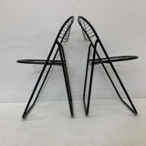 Set of 2 post modern wire chairs by Niels Gammelgaard for Ikea , 1980's