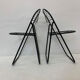 Set of 2 post modern wire chairs by Niels Gammelgaard for Ikea , 1980's
