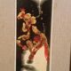 Abstract painting of a horse - gold leaf and enamel - Kocevar, 1970s