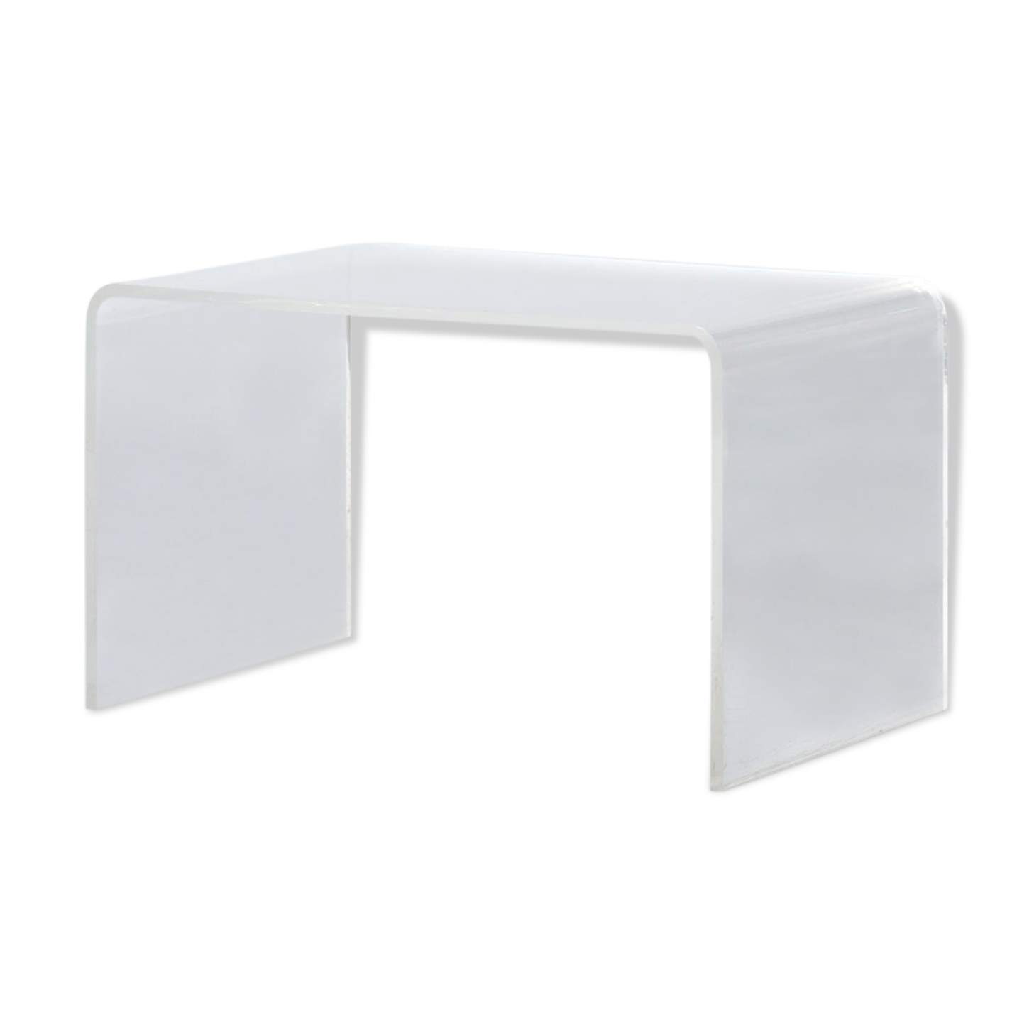Lucite acrylic side table, 1980