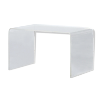 Lucite acrylic side table, 1980