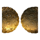 2 snail wall lamps amber glass by Helena Tynell 1960