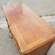 Commode arbalète de style Louis XV 3 tiroirs en noyer