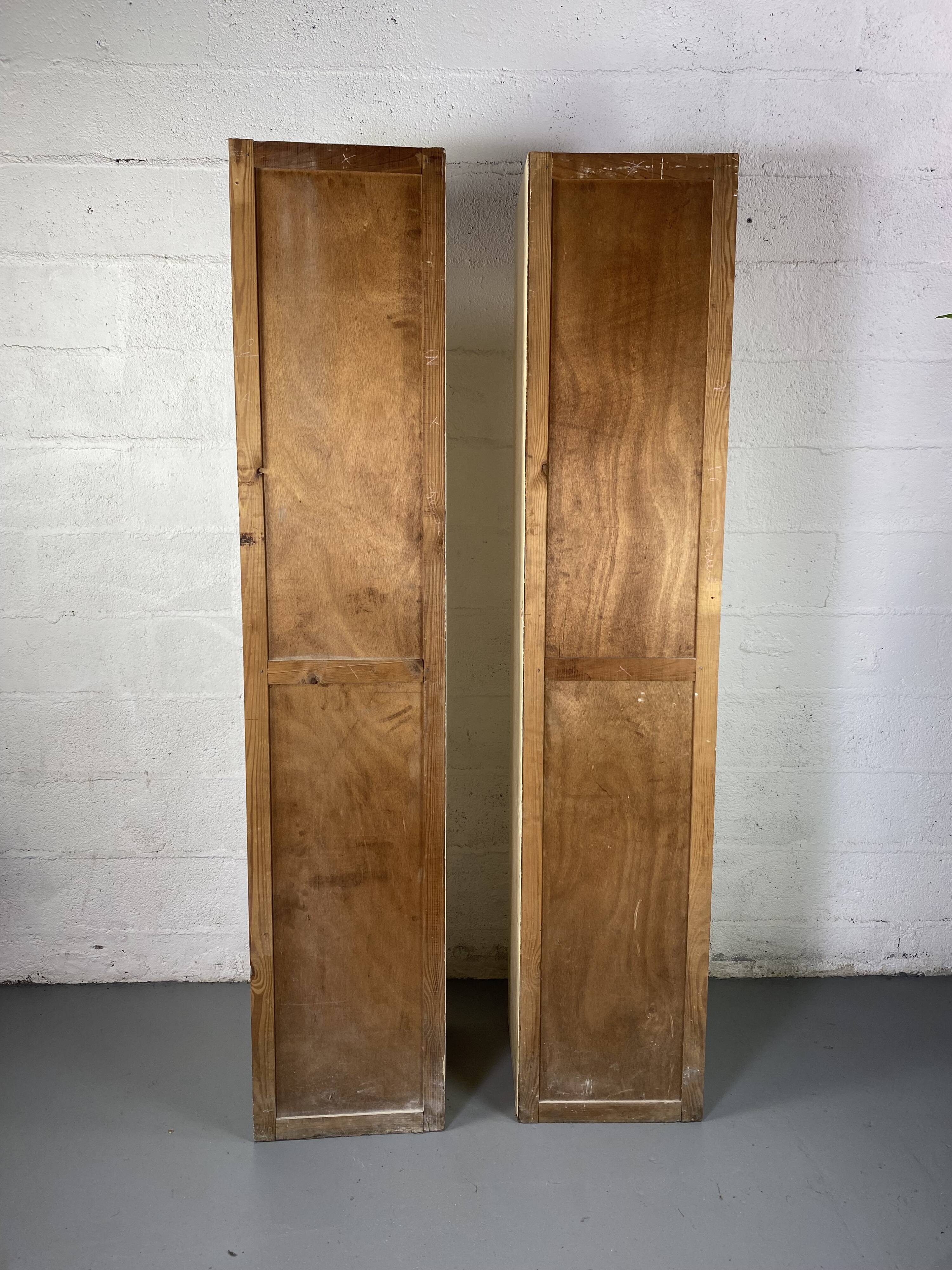 Pair of vintage white cabinets