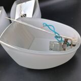 Set of 4 Holophane AMV wall lights. 2 Made in France Industrial loft