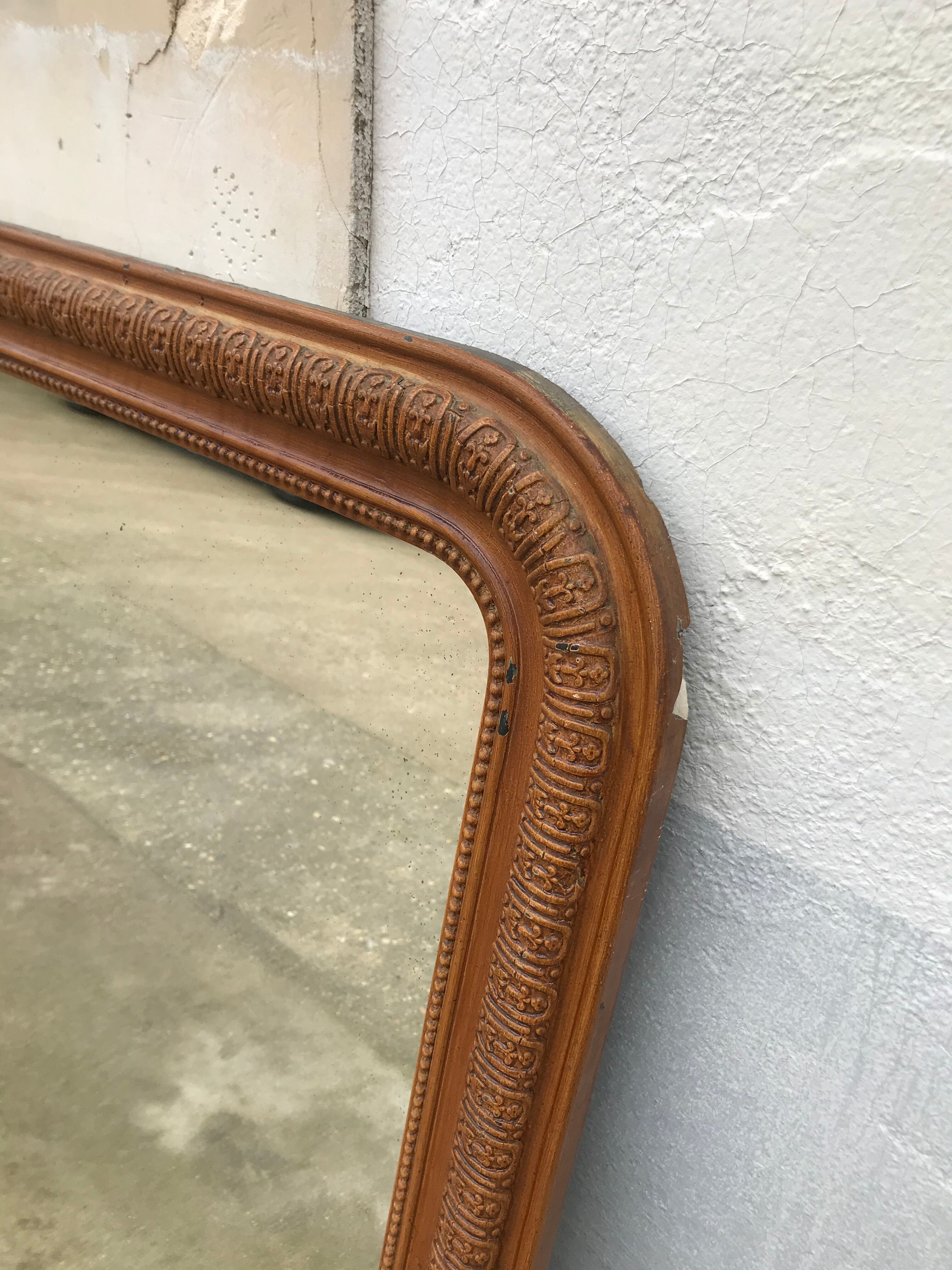 19th century mirror, wood and stucco  - 123x71cm