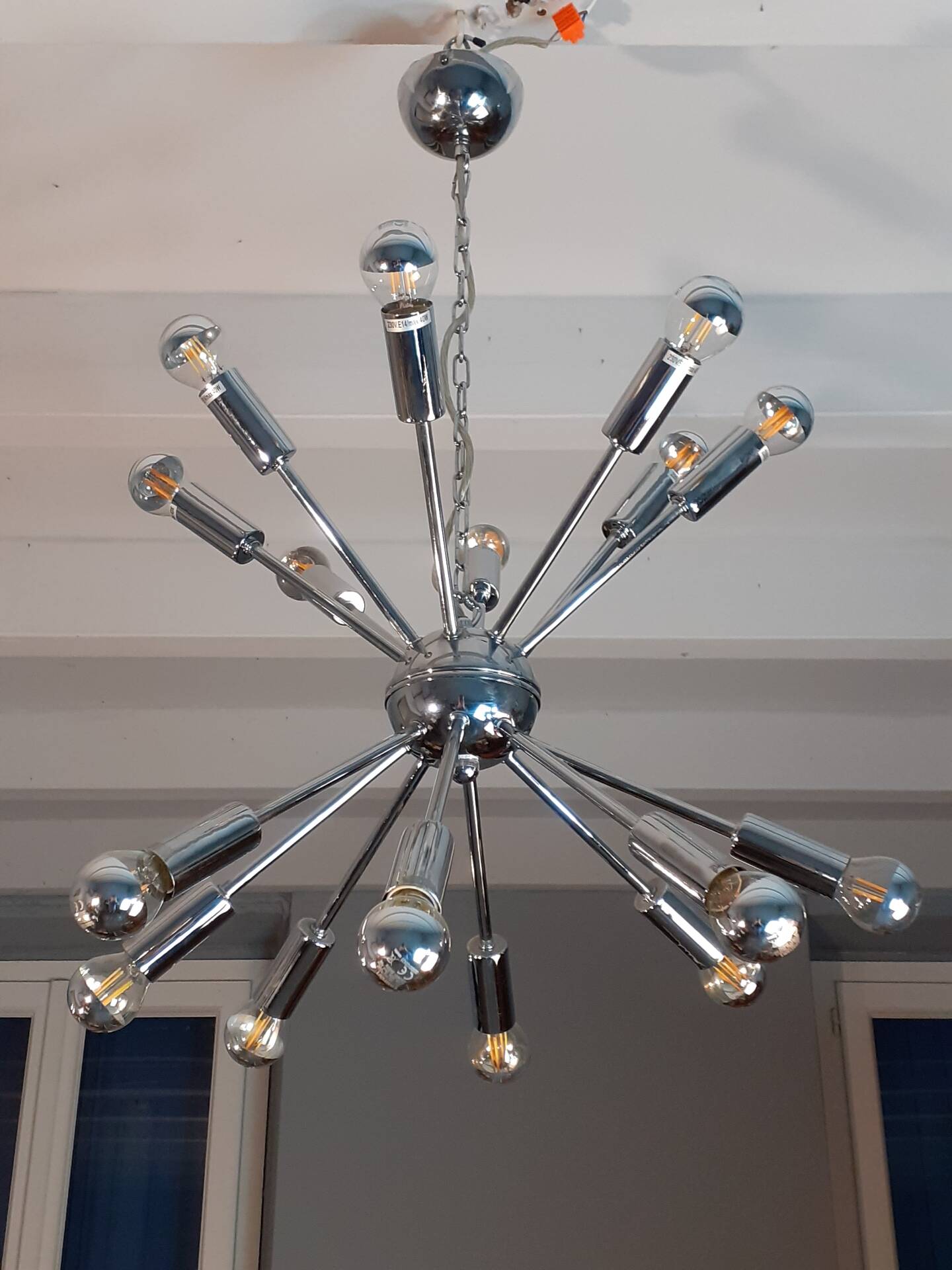 Suspension Spoutnik Vintage tchèque 1970s