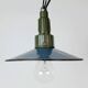 Industrial Blue Enamel Military Pendant Lamp with Cast Aluminium Top, 1960s