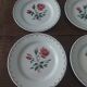 Set of six dessert plates in Badonviller iron earthenware FB year